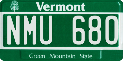 VT license plate NMU680