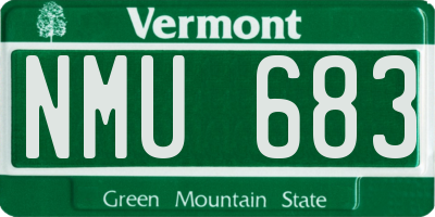 VT license plate NMU683