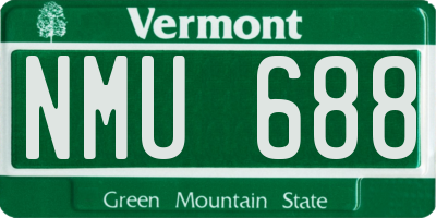 VT license plate NMU688