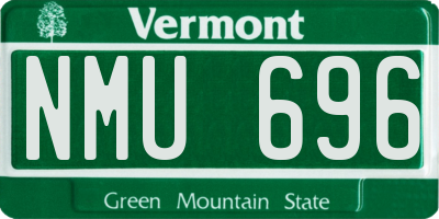 VT license plate NMU696