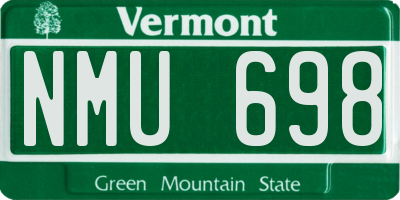 VT license plate NMU698