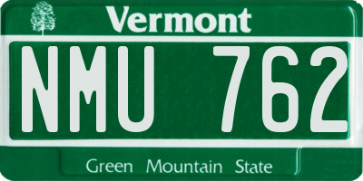 VT license plate NMU762