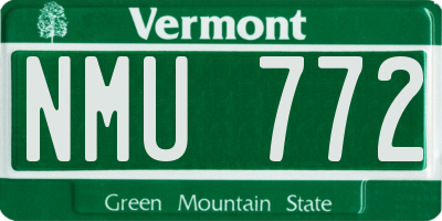 VT license plate NMU772