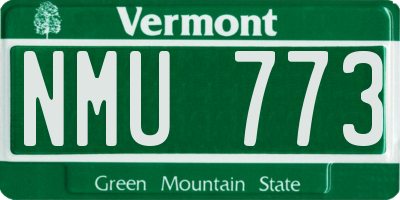 VT license plate NMU773