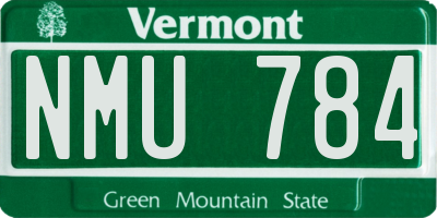 VT license plate NMU784