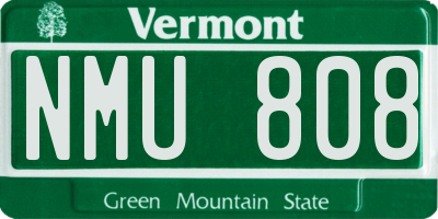 VT license plate NMU808
