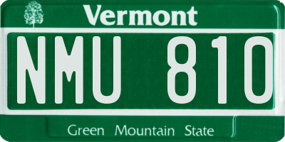VT license plate NMU810
