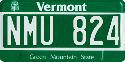 VT license plate NMU824