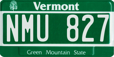 VT license plate NMU827