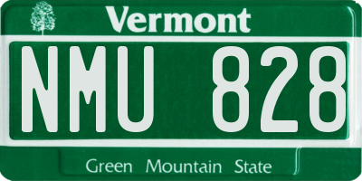 VT license plate NMU828