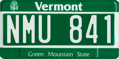 VT license plate NMU841