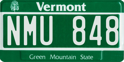 VT license plate NMU848
