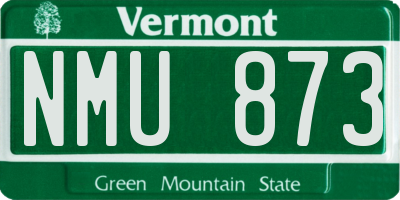 VT license plate NMU873