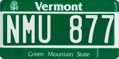 VT license plate NMU877