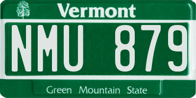 VT license plate NMU879