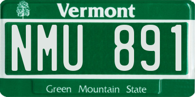 VT license plate NMU891