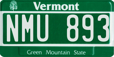 VT license plate NMU893