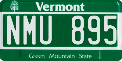VT license plate NMU895