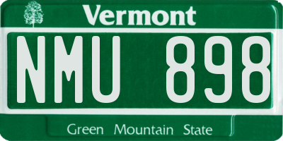 VT license plate NMU898