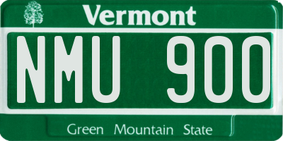 VT license plate NMU900