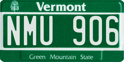 VT license plate NMU906