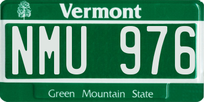 VT license plate NMU976