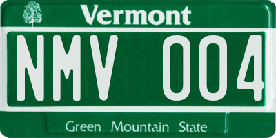 VT license plate NMV004