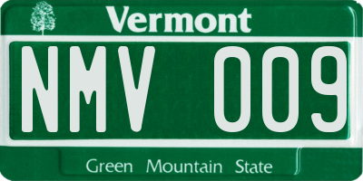 VT license plate NMV009