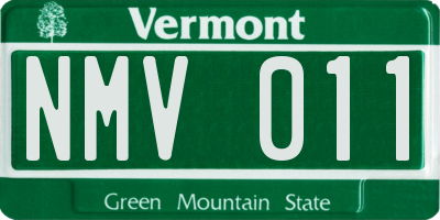 VT license plate NMV011