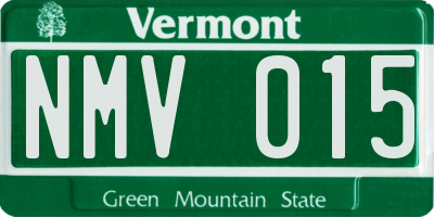 VT license plate NMV015