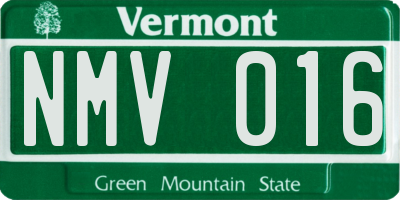 VT license plate NMV016