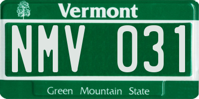 VT license plate NMV031