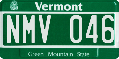 VT license plate NMV046