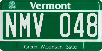 VT license plate NMV048