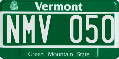 VT license plate NMV050
