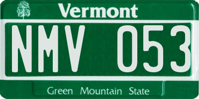 VT license plate NMV053