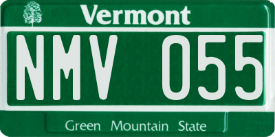 VT license plate NMV055