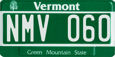 VT license plate NMV060