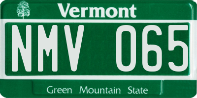 VT license plate NMV065