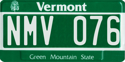 VT license plate NMV076