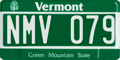 VT license plate NMV079