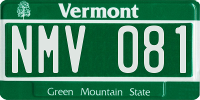 VT license plate NMV081