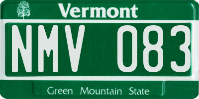 VT license plate NMV083