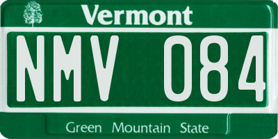 VT license plate NMV084