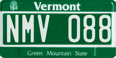 VT license plate NMV088