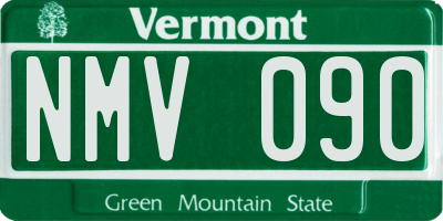 VT license plate NMV090