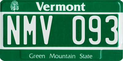 VT license plate NMV093