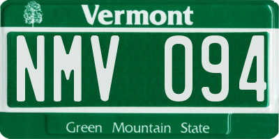 VT license plate NMV094