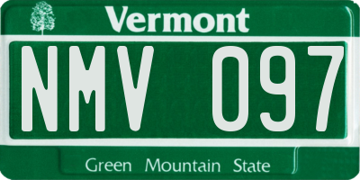 VT license plate NMV097