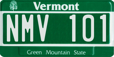 VT license plate NMV101